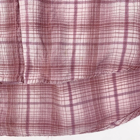 Vintage 90s In Private Purple Plaid Button Up Long Sleeve Shirt Mens Large - Picture 6 of 8